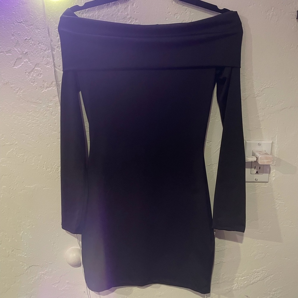 Black off the shoulder dress